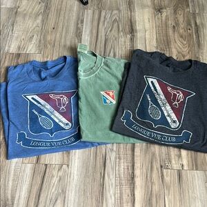 Longue Vue Club Graphic T-Shirts Lot of (3)